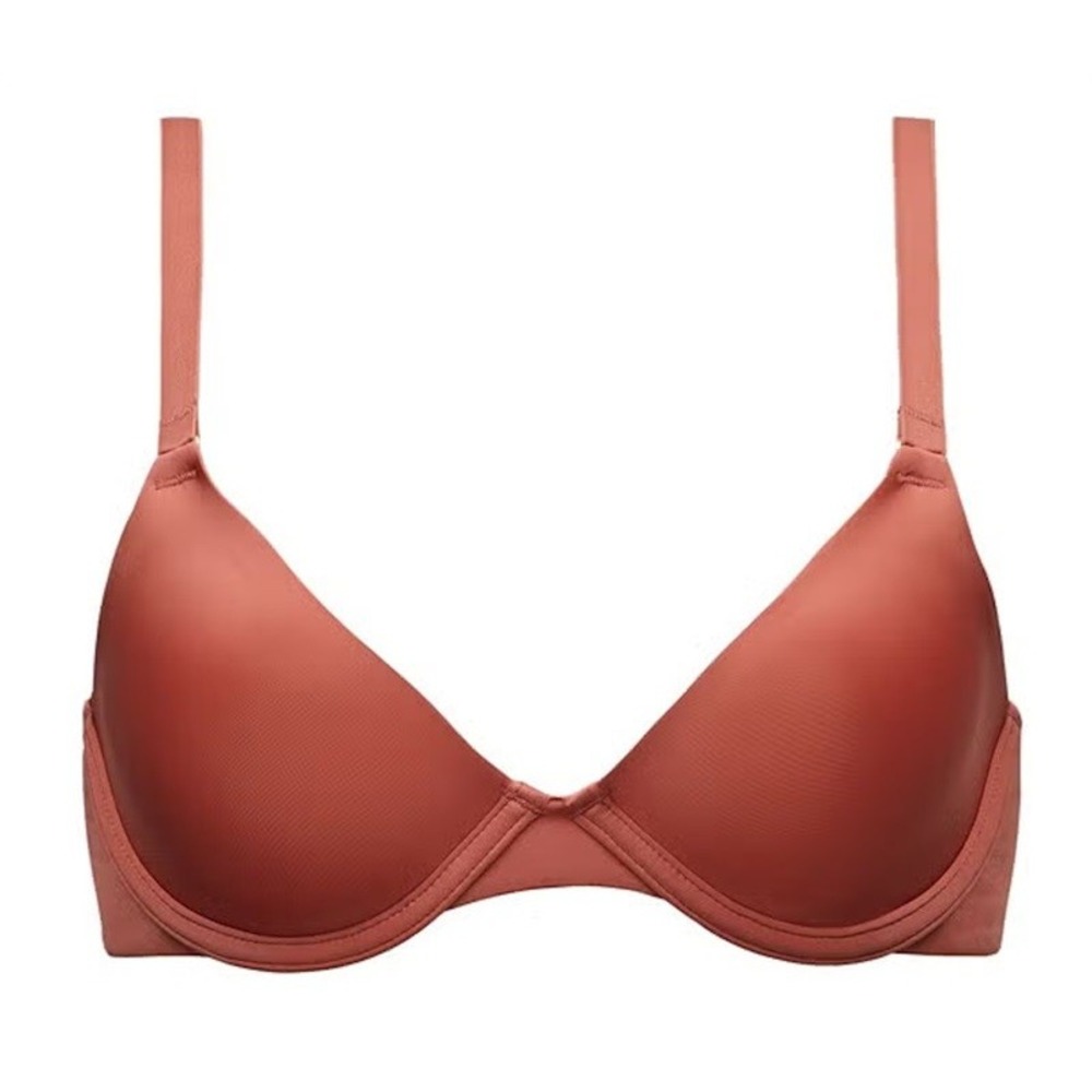 NWOT CUUP 34H The Triangle Underwire Micro Fiber orange Bra 132106
